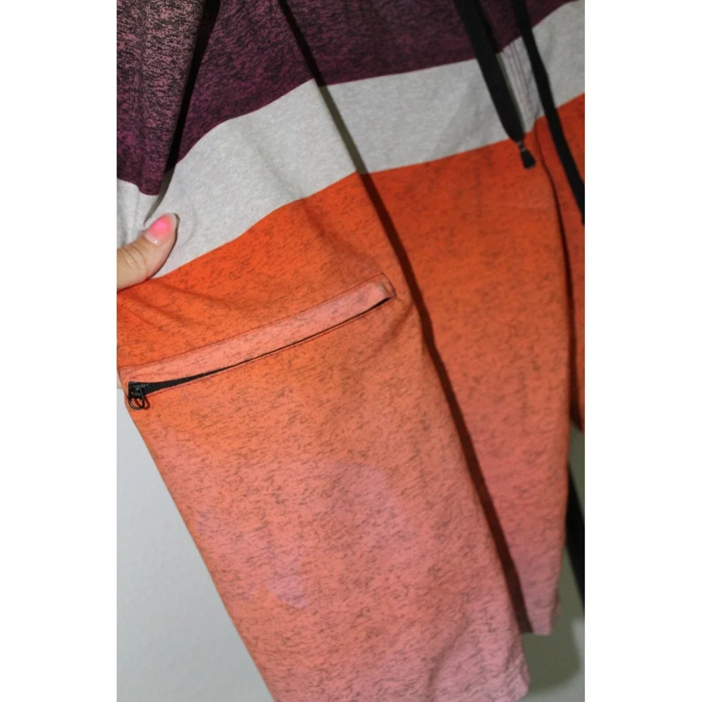 Hurley Phantom Men's Board Shorts Orange Purple Striped Sunset Swim‎ Trunks 1502